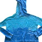 Women’s size small cropped tie dye Santa Barbara Collection thin hooded top‎ Blue Photo 4