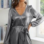 Silver Party Dress Size M Photo 1