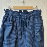 Free People Navy Striped Women's Paper bag Harem Pant Size XS Photo 3