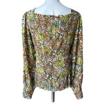 Anthropologie  Rayna Relaxed Smocked Blouse in Yellow & Orange, Sz XL Photo 4
