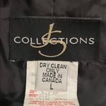 JS Collections JS Collection Vintage Black Velvet Mid Length Jacket Coat Womens Size Large Photo 1