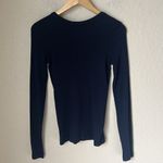 AGOLDE  maya black ribbed long sleeve scoop neck Photo 7