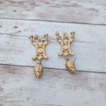 Vintage Earrings for Pierced Ears Ornate Gold Tone & Clear Gem Statement Dangle Photo 2