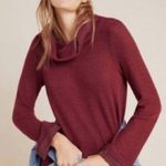 Anthropologie Maeve Women’s Red Risa Hacci Tunic XS Cowl Neck Long Sleeve Top Photo 0