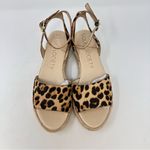 Sole Society  Verla Cow Hair Leopard Espadrille‎ Platform Sandals Size 9.5 Photo 2