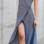 Z Supply  Striped Knit Wrap Dress Photo 0