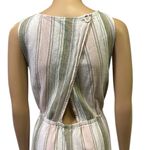 Est. 1946 Linen Blend  Sleeveless Crossover Keyhole Back Slit Front Dress Womens L Photo 5