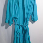 Vintage Bobbie Brooks Blue Terry Cloth Robe Beach Coverup Short Pockets M *SEE Size M Photo 0