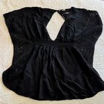 Victoria's Secret  Black Crochet Swim Coverup Photo 0