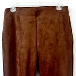 CHAPS NWT Chocolate Brown Vegan Suede Mid-Rise Fitted Legging Medium Photo 3