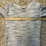 Columbia  Boat Neck White/Gray Marble Striped Long Sleeve Top Size Small Photo 9