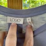 LOGO By Lori Goldstein Logo Lori Goldstein Women's Slate Blue Lace Trim Tunic Top Size 1X Photo 5