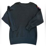 Vintage Victoria Jones Sequins Beaded Sweater Cotton Ramie Womens Large Black Photo 4