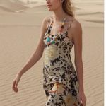 Anthropologie HD in Paris Fern Flower Silk Slip Tank Dress Women's sz. 4 Photo 0