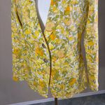 J.Crew Womens Helena Linen Blazer Orange Limone Print Floral Jacket 2 Retro Boho Photo 5