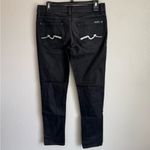 7 For All Mankind Roxanne Black Slim Skinny Jeans Womens 29 Y2K McBling Photo 2