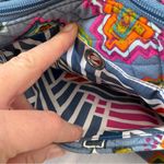 Vera Bradley  Blue Aztec Print Quilted Canvas Crossbody Handbag Purse Shoulder Photo 4
