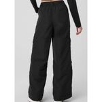Alo Yoga Alo High-Waist Ski Moto Puffer Pants Black Hi-Rise Waisted Wide Leg Edgy Warm L Photo 1