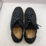 Toms  Lena Black Mosaic Mesh Espadrille Lace Up Flat Shoes Size 7.5 Photo 4