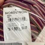 Lisa Says Gah  Hibiscus Stripe Ribbed Long-Sleeve Turtleneck Midi Dress Size XS/S Photo 5