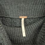 Free People  Crazy in Love Off the Shoulder Pullover Knit Sweater Black Photo 4