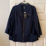 ATTYRE WOMENS JACKET SIZE 2X BRAND NEW COLOR NAVY BLUE LENGTH 27” BUST 48” Photo 0