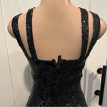 Honey and Rosie Black Sequin sequin small Dress high slit FLAWED Photo 5