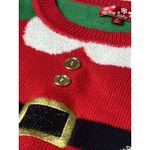 To Be Jolly Christmas Sweater Womens Size XL Santa Body Crew Neck‎ Long Sleeve Green Photo 7