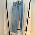 GRLFRND Sara Super High Rise Slim Straight Jeans in Red Rock Photo 3