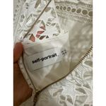 SELF PORTRAIT High‎ Neck Star Lace Paneled Dress White size 8 Photo 3