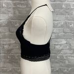 Tamsc Black Lace Halter Crop Top Size L Photo 1