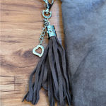 Y2K Boho Suede Hobo Shoulder Bag Tassel Brown Bella Russo Photo 3