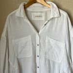 We The Free  gauzy white slouchy oversized shirt Photo 4