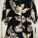 SheIn 🩵🩵 Women's Black And Tan Tropical Print Dress, Cover Up, Vacation, XL🩵🩵 Photo 0