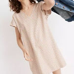 Madewell Button Back Easy Dress in Stripe XS Photo 0