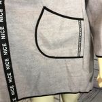 Boutique Millen charm Burgundy" free cut with a zipper with a hood gray size medium Photo 6