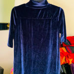 Loft Dark blue velvet top 💙💙 Photo 0