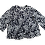 Solitaire NWOT by Zarr Khasla Floral Lace Blouse 1X Embroidered Boho Scalloped Photo 0