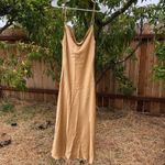 Show Me Your Mumu SMYM Verona satin midi dress in true gold NEW SMALL Photo 1