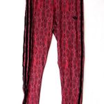 Adidas NWOT  Originals Red Pink Snake Print Rare Y2K Soccer Leggings Size Small Photo 9