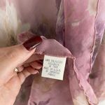 Vintage 90s Pastel Pink Floral Whimsy Fairy Sheer Open Drape Kimono Cardigan Size 16 Photo 7