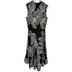 Dress the Population size XS Black Cream Floral Embroidered Dress Sleeveless Photo 5