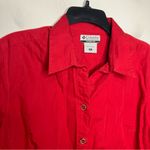 Columbia Red button down shirt 3/4 sleeves women’s size XL 100% cotton Photo 2