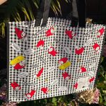 Sanrio White And Black Checkered My Melody Tote Bag Photo 1