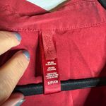 SKIMS  deep red silk oversized pajama tunic shirt Photo 2