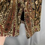 Vintage Anage Paisley Tapestry Sequin Embellished Cotton Jacket Small Artsy Brown Photo 8
