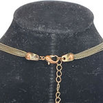 Vtg Necklace Turquoise Blue Gold T Seed Beads Southwestern Statement Tiered 34" Yellow Photo 5