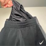 Nike Womens Size XS Black and Gray Athletic Running Shorts With Lining Wide Band Photo 4