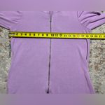PAJAMAGRAM Lavender zip up hooded night shirt size Large Purple Photo 8