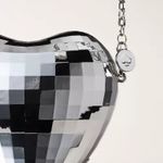 Kate Spade NWT X Target Silver Heart Crossbody Bag with Detachable Strap Photo 4